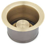 Signature Hardware Deep Garbage Disposer Flange & Stopper - Aged Brass