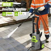 Vipuse Electric Pressure Washer, 3000 PSI, 2.4 GPM, Rotatable 0-120 Nozzle, 350ml Foam Cannon, 23ft Hose