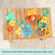 Disney Baby Winnie the Pooh Silly Ole Bundle Sensory Toy Set, 5-Piece Multicolor, 17454-000