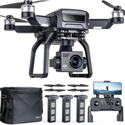 Bwine F7GB2 Pro Camera Drone with 4K UHD Camera, 3-Axis Gimbal, GPS Smart Flight Modes, 75-Minute Flight Time, Dark Gray