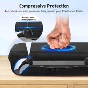 Foluck PSP301 3 in 1 Protective Accessory Set for PlayStation Portal with EVA Carrying Case, Black