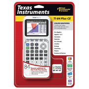 Texas Instruments TI84PLSCEWHITE TI-84 Plus CE Graphing Calculator, White