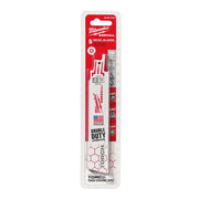 Milwaukee 48-00-5784 6-Inch, 18 Teeth per Inch, Super Sawzall Blades, 5-Pack