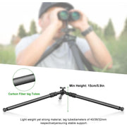 FANAUE Carbon Fiber Tripod, 70.5 in Adjustable Height, 54lb Load Capacity, 360 Degree Ball Head with Arca-Swiss Quick Release, Black