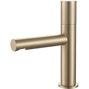 BiaoTeng Single Hole Basin Sink Faucet Hot and Cold Brass, Brushed Gold