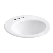 KOHLER K-2917-4-0 Radiant Self-Rimming Bathroom Sink, White