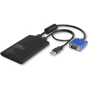 StarTech.com Portable USB 2.0 to VGA KVM Console Adapter with File Transfer and Video Capture, Black, NOTECONS02