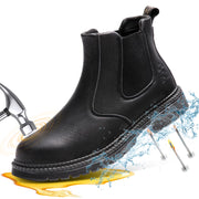 SPIEZ MSTCB-7.5-BK Men's Steel Toe Chelsea Safety Boots, Black, 7.5