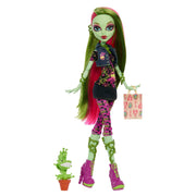 Mattel Monster High Boo-riginal Creeproduction Venus McFlytrap Doll with Pet Chewlian, Diary, Doll Stand, Multicolor, JHK58