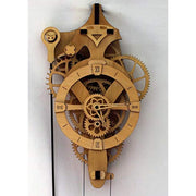 Abong David Mechanical Wall Clock Kit, 3D Wood Puzzle, DIY Vintage Wooden Gear Clock with Pendulum, Wind Powered 36 Hours, K1021