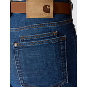 Carhartt Mason High Rise Slim Fit Women's Jeans, Pull-On Stretch Denim, Blue Grotto, Size 8, 107491