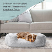 Best Friends by Sheri Lux Lounge Orthopedic Memory Foam Dog Bed, Rectangular, Gray, Large 36 x 27 in, 70760