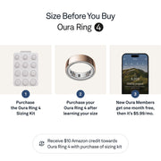Oura Ring 4 Smart Wearable Ring, Rose Gold, Size 6, All-Titanium, Sleep and Fitness Tracker, 8-Day Battery Life, JZ90-54219-06