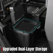 A & UTV PRO Under Seat Dry Storage Box for Polaris Ranger XP 1000 2018-2023, Dual Bin Design, Lock-Ready