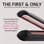 L'Ange Hair Le Duo Flex 360 Airflow Titanium Styler, Adjustable Heat 280F-430F, Negative Ion, Dual Voltage, Black