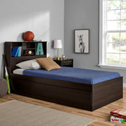Your Zone 437232 Storage Bed w/Bookcase Headboard, Twin, Expresso
