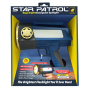 As Seen On TV Star Patrol Flashlight, Tactical, 9,000 Lumens, 10 Modes, Built-In Kickstand, Phone Charger, Water-Resistant
