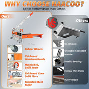 NAACOO Laminate Vinyl Floor Cutter, 13 in Vinyl Plank Cutter with Wheel, One-Step Angle and Length Cutting, Flooring Tool for Laminate, Engineered Wood, LVP, VCT, SPC, WPC