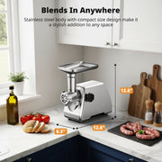 AIRMSEN R-080 Electric 3 in 1 Meat Grinder, 2500W Motor, Stainless Steel, Sausage and Kubbe Maker Kit