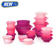 Tupperware Heritage Food Storage Containers, 36-Piece Set, Vintage Pink, BPA-Free, Dishwasher Safe