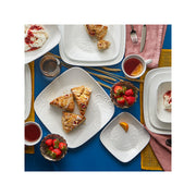 Corelle 1147223 16 Piece Cherish Square Dinnerware Set, White