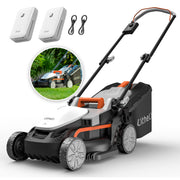 Litheli U20LM02-0A110 Cordless Lawn Mower, U20 Series 20V Electric Lawn Mowers, 13 Inch, Adjustment Heights, Light Weight, With 2*2.0Ah Portable Battery, for Garden/Yard/Farm