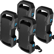 SPECSTAR EVA Boat Fenders, 4 Pack, Black, Lightweight Impact Absorption with Nylon Rope for Yachts and Bass Boats VH1440US-BK-N1