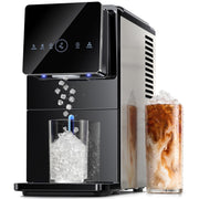 Goosiay Countertop Nugget Ice Maker, 33lb Daily Output, Touch-Free Dispensing, Self-Cleaning, Black, HZB-15DN