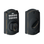 Schlage BE365VCAM716 Aged Bronze Camelot Keypad Deadbolt