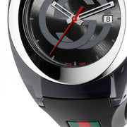 Gucci YA137101 Stainless Steel Watch with Black Rubber Bracelet