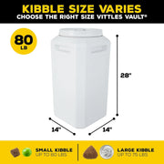 Gamma2 4380 Vittles Vault Outback Plastic Dry Pet Food Storage Container, Gray, 80 Pound Capacity