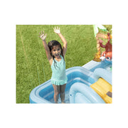 Intex Jungle Adventure Inflatable Play Center, Two Pools with Water Slide, Blue, 96 x 78 x 28 in