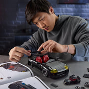 Mattel Brick Shop Hot Wheels 94 Toyota Supra MKIV Building Toy Kit, 824 Pieces, Collectible Model with Metal Parts and Custom Decals
