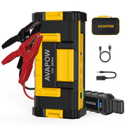 AVAPOW W68 6000A Car Battery Jump Starter(for All Gas or up to 12L Diesel) , Yellow