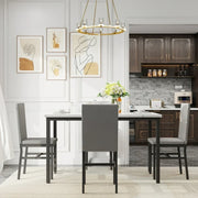 Paproos J459 Set for 4 5-Piece Kitchen Table Set, Gray