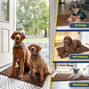Muddy Mat Super Absorbent Indoor Door Mat, Microfiber Chenille, Quick Dry, Non-Slip Rubber Backed, Brown, 24x36 in