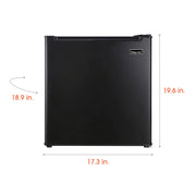Magic Chef 1.7-cu. ft. Compact Refrigerator, Black, Reversible Door, Adjustable Temperature Control, HMAR170BE