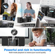 Jazmm w18-black Stereo System for Home with Boombox CD and Cassette Player Combo