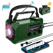 Tanbaby ADF00112BBQN2 10000mAh Hand Crank Radio, Emergency Radio, Solar Radio, NOAA/AM/FM Weather Radio