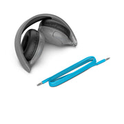 JLab JBuddies Pop Wireless Kids Headphones, Volume Limiting Safety Switch, Bluetooth 5.2 and Wired, Foldable On-Ear, Grey and Black