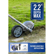 Link-On Straight Edger Attachment, 8-Inch Steel and Aluminum Blade, Adjustable Cutting Depth up to 2.2 in, Lightweight Design, LO-EDGERATT