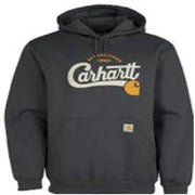 Carhartt Script Graphic Hoodie, Durable Stretch Fabric, Carbon Heather