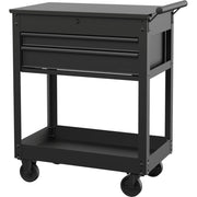 Hyper Tough 28-Inch Steel Mechanics Tool Cart with Drawer, 500 lb Load Capacity, Blue Powder-Coated
