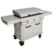 LOCO LCG3ST3C36 36 in. Cooking Space, Close Cart 3-Burner Propane Grill/Griddle in Beige/Bisque