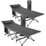 ZONETECH TA0004/2 Folding Classic Premium Outdoor Travel Camping Cot, Grey