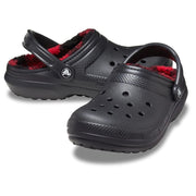Crocs 210738-001 Classic Lined Buffalo Check Clogs for Ladies - Black/Buffalo Red Plaid - 8M
