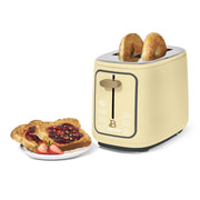 Beautiful 29427 2 Slice Toaster with Touch-Activated Display, 7 Browning Settings, Extra-Wide Slots, Buttercream Finish, 900W