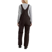 Carhartt Quilt-Lined Duck Bib Overalls for Ladies, Dark Brown, S - Tall