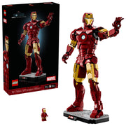 LEGO Marvel Iron Man Mark 3 Collectors' Edition Building Set, Poseable Super Hero Model with Minifigure, Display Base, 1,297 Pieces, Ages 18+, 76344