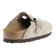 Birkenstock Boston Soft Footbed Clogs, Taupe Suede, Narrow Fit, Unisex, 00560773